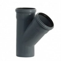 Тройник канализационный внутренний 110х110 мм, 45 градусов, РосТурПласт, полипроп, 36575