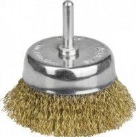 Щетка для дрели 75мм, чашка пушистая со шпилькой проволока, 0.3 мм, Professional (35117-0 STAYER