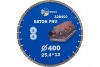 Алмазный диск сегмент 400x25,4x3,1мм, высота алмаз. слоя 12мм, 320400 SEGMENT Бетон PRO Trio Diamond
