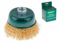 Щетка чашка УШМ 65мм пушистая М14, ВОЛАТ