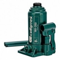 Домкрат гидравлический бутылочный 8 т, h подъема 180-350мм, Сибртех