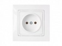 Розетка 1 гнездо С/У, б/з, белая, Уют, Bylectrica
