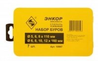 Набор буров SDS+ 7шт 5,6,8х110 6,8,10,12х160 мет