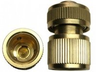 Соединитель латунный быстросъемный 1/2", с автостопом,