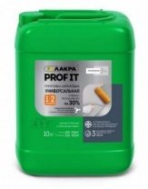 Грунт универсальный 10кг, для наруж. и внутр. работ, акрил, Лакра PROF IT