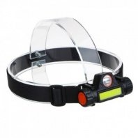 Фонарь налобный светодиодный аккумуляторный, 1000мАч, 1 COB, 1 LED, 8х3 см, 2 режима, пластик ЧИНГИСХАН