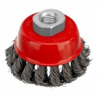 Щетка чашка УШМ 65мм крученая М14, 0,35мм Matrix