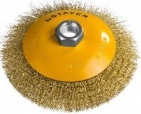 Щетка металл. для УШМ 125мм/М14 тарелка пушистая, витая проволока 0.3мм, STAYER
