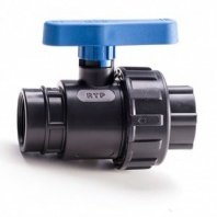 Кран шаровой ПНД 1/2", внутр рез, РосТурПласт