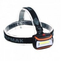 Фонарь налобный светодиодный на батарейках, COB LED, 65 Лм, 3*ААА,0,65Вт, 6,5*4,7*3см, пластик ЕРМАК