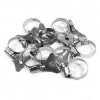 Хомут-бабочка 16-25мм, 10шт, металлический ключ, нерж. сталь Политех