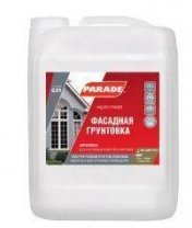 Грунт глуб.проник. 10л, для наруж. и внутр. работ, с антисептиком, акрил, фасадный PARADE G31 Россия