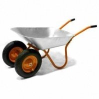 Тачка 2-кол строительная 110л на литом колесе 3,25-8-20