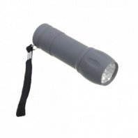 Фонарь светодиодный на батарейках, мини, прорезиненное покрытие, 9 LED, 1 режим, 3хААА ЕРМАК