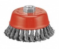 Кордщетка чашечная P.I.T. 125x0.5мм, стальная крученая проволока, резьба M14 (APLS12-R125)