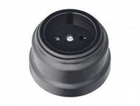 Розетка 1 гнездо О/У, б/з, черная, з/ш, Ретро, BYLECTRICA