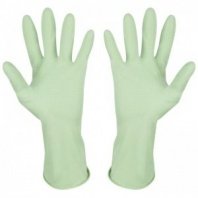 Перчатки хозяйственные латексные S, повышенной прочности, c хлопковым напылением, Рыжий кот