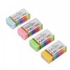 Ластик прямоугольный 3x1,5x1,1см, в картон. держателе, 4 цвета, термопластичная резина ClipStudio
