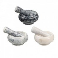 Ступка с пестиком, 9x4,5см, мрамор, 4 цвета VETTA