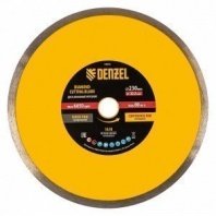 Алмазный диск сплошной 230х22,2х1,8мм, тонкий, высота алмаз. слоя 10мм, мокрый рез, горячий пресс, Denzel