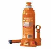 Домкрат гидравлический бутылочный 5 т, h подъема 216-413мм, Кратон