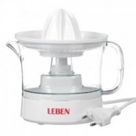 LEBEN Соковыжималка для цитрусовых, 25Вт, встроенная емкость для сока 0,5л, пластик