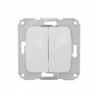 Выключатель 2 кл. С/У, белый, 10А мех. KRANZ DEA