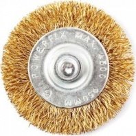 Щетка для дрели 50мм, дисковая пушистая со шпилькой радиальная REDVERG (830061)
