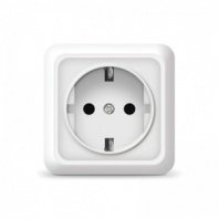Розетка 1 гнездо О/У, с/з, белая, 16А, О0028(G-O0028) ОЛИМП