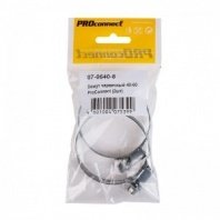 Хомут червячный 40-60мм, 2шт, ширина 0,7мм, (упак.) PROconnect