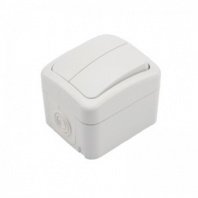 Выключатель 2 кл. О/У, белый, Mini OG OG IP54, KRANZ