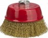 Щетка чашка УШМ 60мм пушистая М14 стальная латунированная проволока 0.3 мм, Professional (3 STAYER