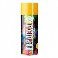 Эмаль желтая полуглянцевая 400мл акриловая, ЕРМАК