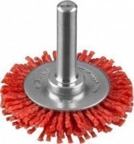 Щетка нейлоновая для дрели 38мм, дисковая со шпилькой проволока, Профессионал (35161-038) ЗУБР