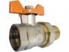 Кран шаровый 1" (25мм), с американкой, ручка-бабочка, латунь, Terma-R 1'' 30532