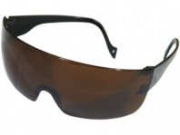 Очки защитные открытый тип. дымчатый корпус черные дужки