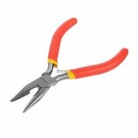 Длинногубцы 120мм, HCS, обливные рукоятки, мини РемоКолор (тонкогубцы)