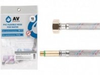 Подводка для смесителя 1м 1/2", М10, Г-Ш, ПВХ, AV Engineering