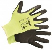 ULTIMA 815 Перчатки LIME нейлоновые с зернистым нитриловым покрытием (кор144 пары/ уп12 пар)
