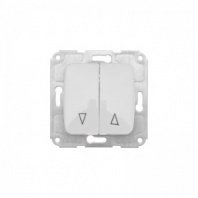 Выключатель 2 кл. для жалюзи с/у 10А мех. Бел KRANZ DEA