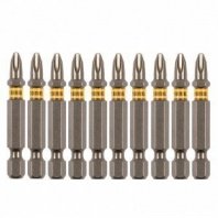 Бита PH2, 50мм, 10шт, магнитная, сталь S2, шестигранный профиль Denzel