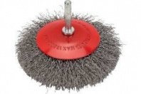 Щётка для дрели 100мм, пушистая конусная со шпилькой, стальная витая проволока Pobedit