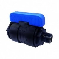 ПНД кран 3/4"-1", внутр/наруж, шаровой, Valfex, 1210026034100