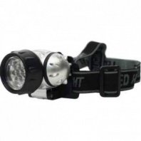 Фонарь налобный светодиодный на батарейках, 7LED, 3хААА, пластик