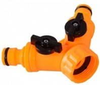 Разветвитель на 2 вод.линии, 3/4" со штуцерами Вихрь, , Шт