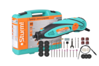 Гравер электрический 140Вт, 10000-32000об/мин, цанга 2,4/3,2мм, гибкий вал, 40аксс, регоборотов, кейс Sturm!