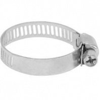 Хомут червячный 32-50мм, 10шт. просечный, оцинкованный, Политех