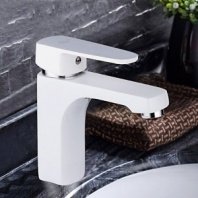 Смеситель для раковины, Frud, корот изл, с картриджем, бел, R10301-2