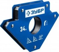 Угольник магнитный 3 угла, до 34кг, угол 45, 90, 135 для сварочных работ, Профессионал (40050-34) ЗУБР УМ-3