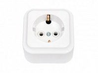 Розетка 1 гнездо О/У, с/з, белая, Пралеска, Bylectrica